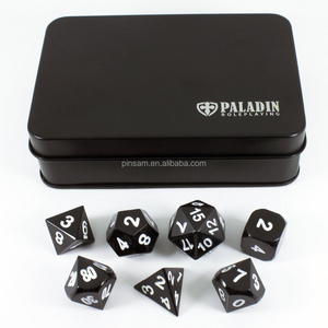 Fast Metal Dice Set Dye Black Loaded Dice For Board Game