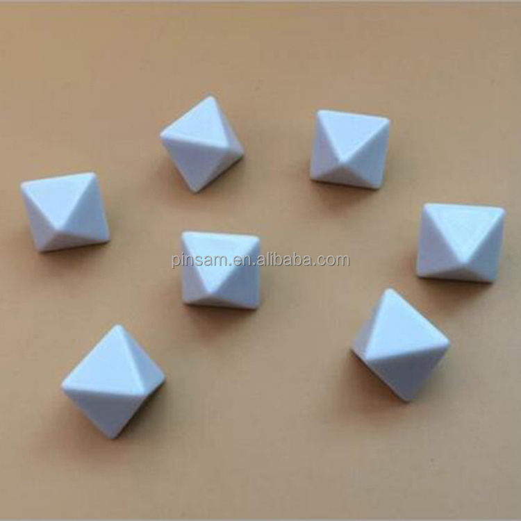 New arrival blank dice 8 sided polyhedral white stress dice, loaded dice for board game