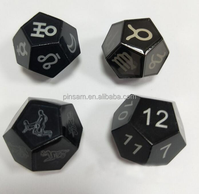 Fast Metal Dice Set Dye Black Loaded Dice For Board Game