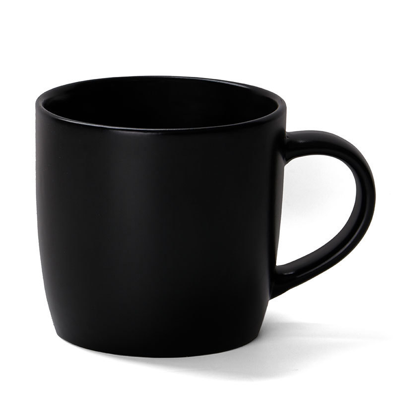 15 oz Matte Black Porcelain Coffee Mug, Classic Large Coffee Mug Ceramic Cup