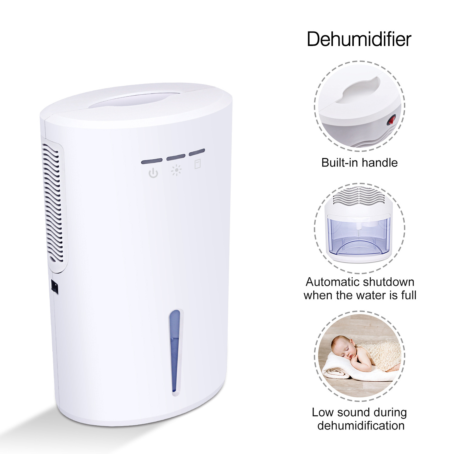 Room Dehumidifiers Mini Home Electric dehumidifier Moisture and Odor Eliminator