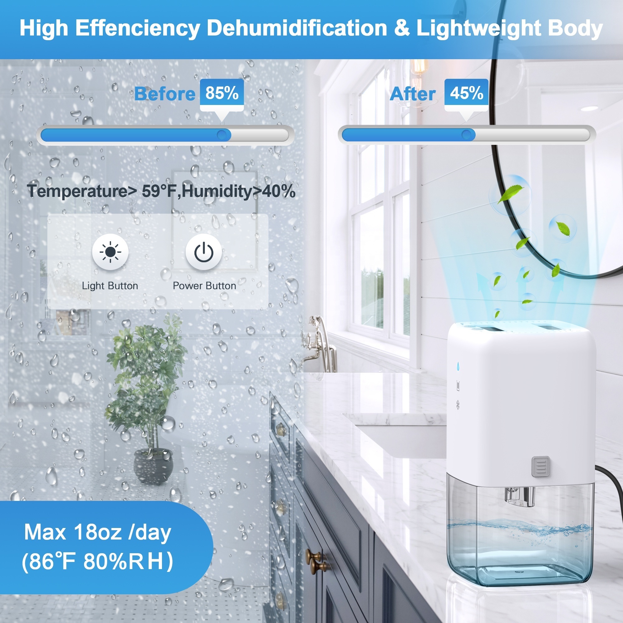 2022 dehumidifier of electric moisture absorber machine 1.2l portable air mini dehumidifier for home bathroom