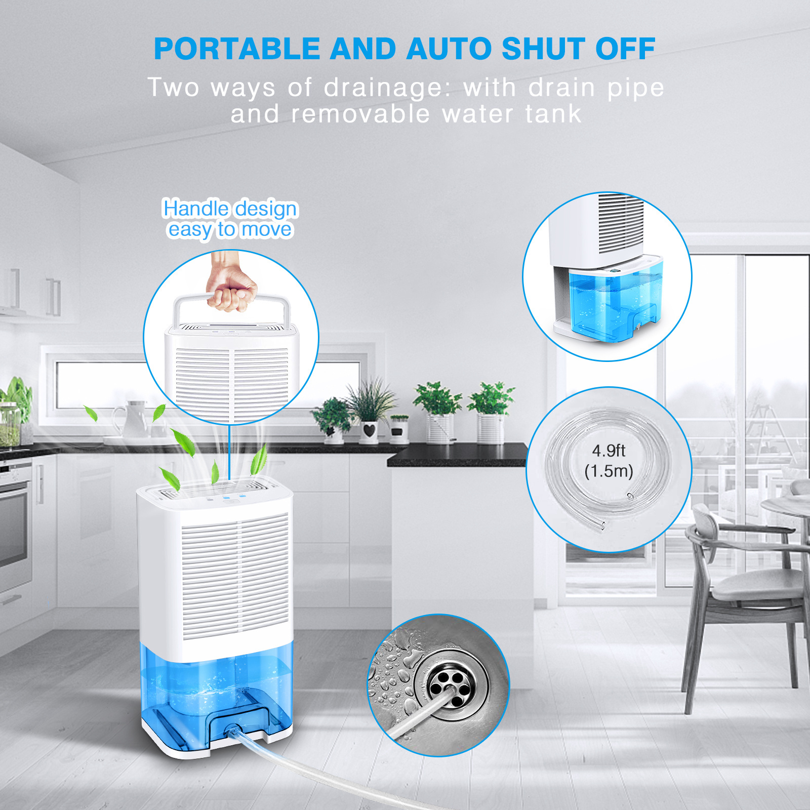 Automatic Dehumidifier Top Seller Home Dehumidifiers New Air Fresheners Small Dehumidifier for Bathroom