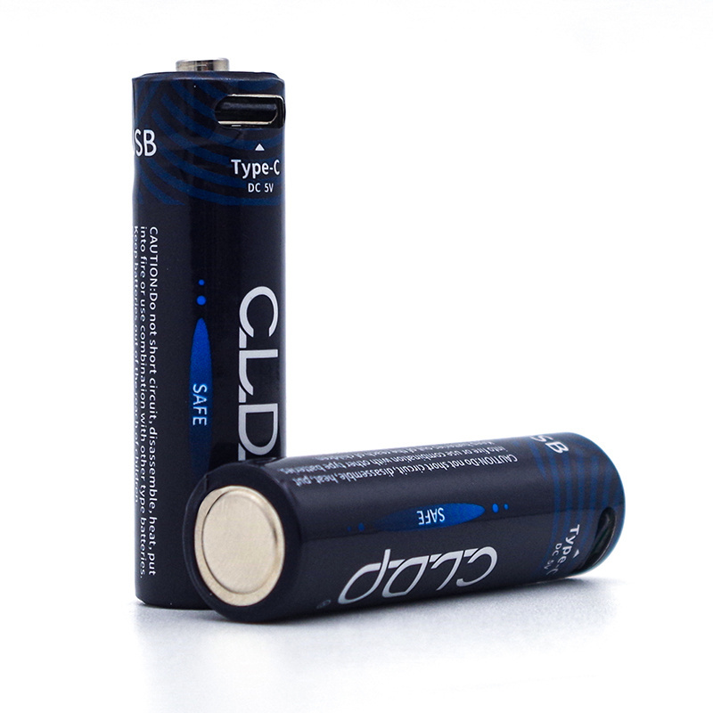 high capacity 1800mWh Type-C Port double a battery 1.6V NiZn USB AA rechargeable batteries