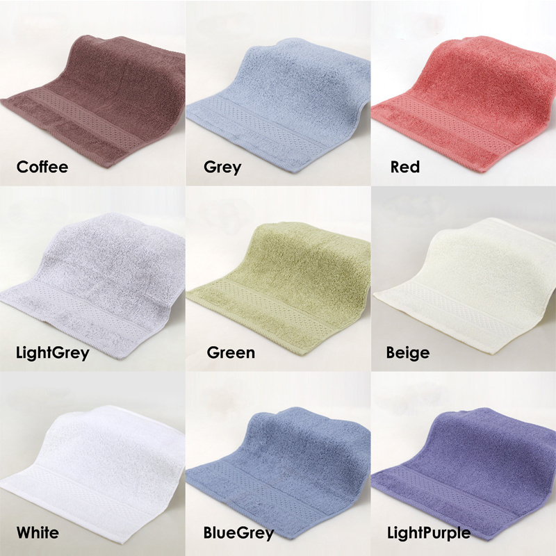 Wholesale 17 Multi Colors 100% Cotton Face Towels  Wash Cloths Sets 13