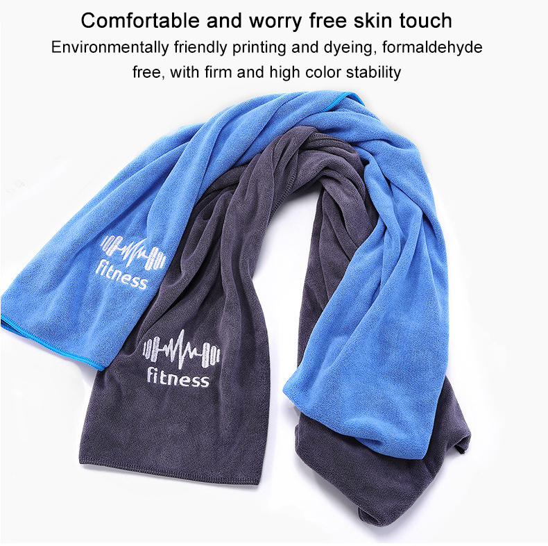 Soft Sports Sweat Towels for Gym Fitness Workout Microfiber 400GSM with Custom Logo Laser Engraving/Printing/Embroidered