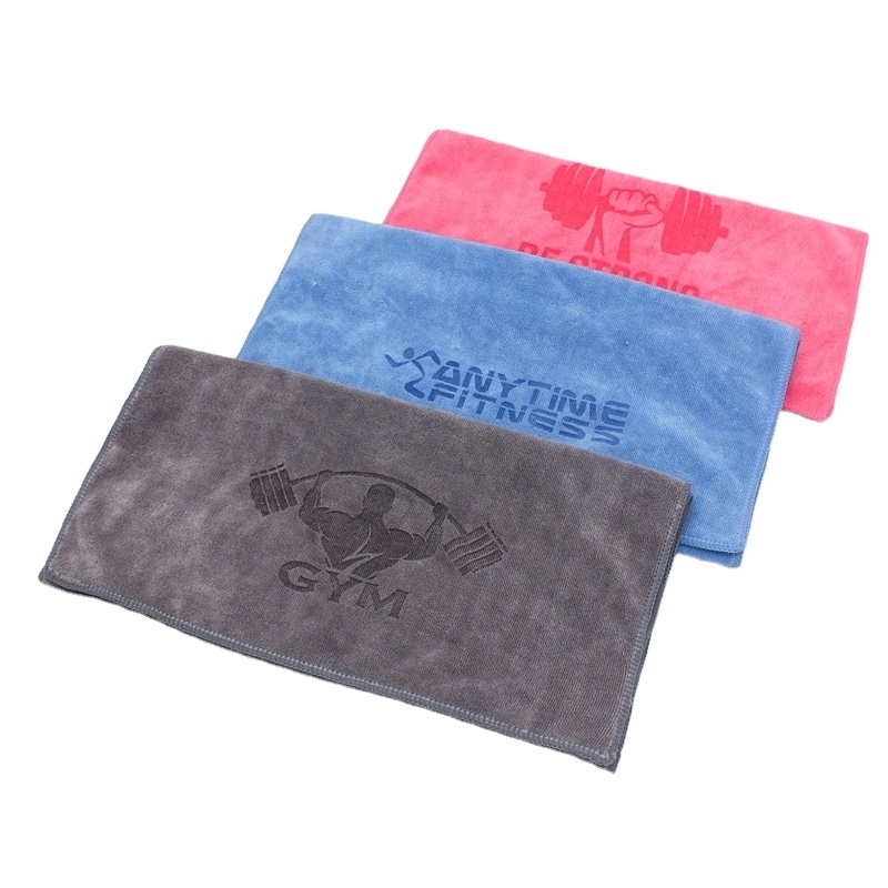 Soft Sports Sweat Towels for Gym Fitness Workout Microfiber 400GSM with Custom Logo Laser Engraving/Printing/Embroidered