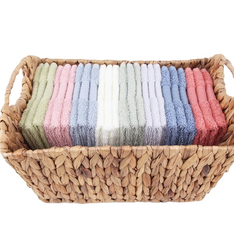 Wholesale 17 Multi Colors 100% Cotton Face Towels  Wash Cloths Sets 13