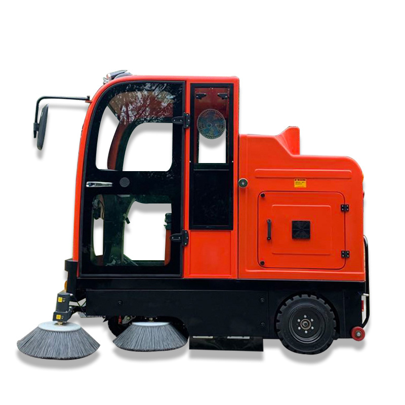 New Design Road Sweeper Cleaning Machine Tile Washing Compact Floor Ride On Auto Floor Sweeper