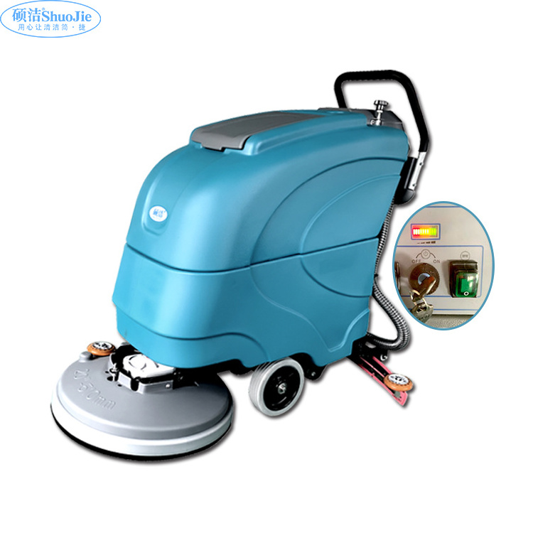 Supermarket tile floor cleaning machine electric hand held dual-brush floor scrubber