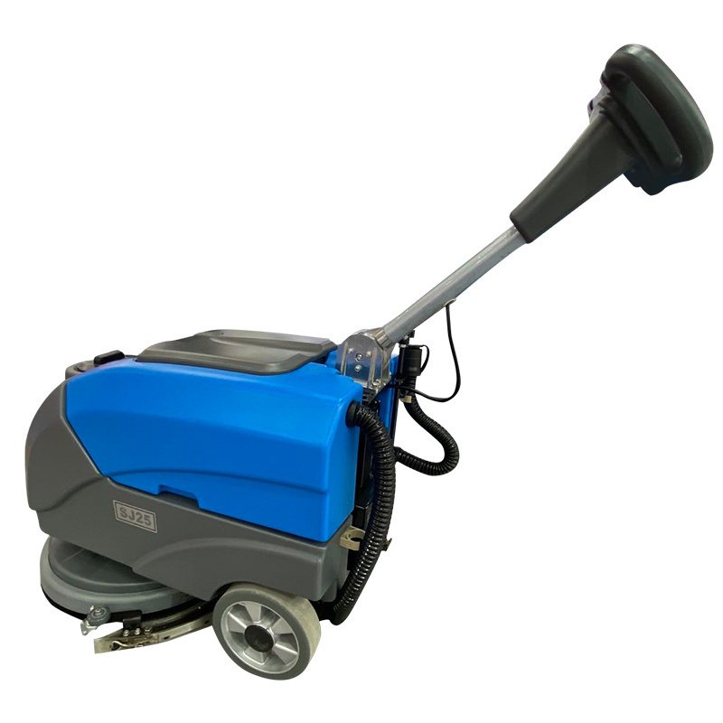 Hand Push Battery Operated Hard Floor Scrubber Machine Portable Floor Clean Machine for Supermarket