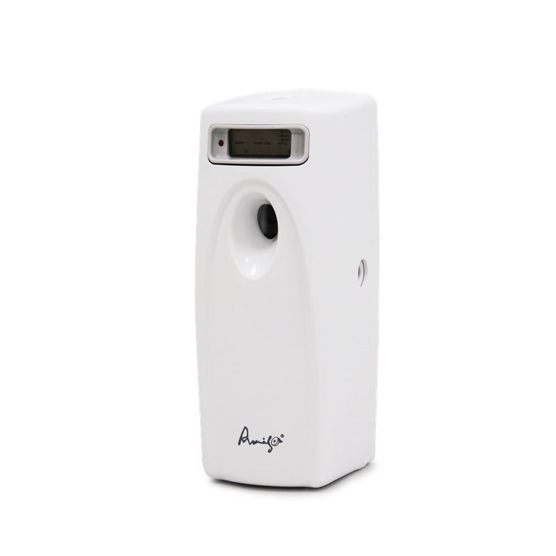 Commercial hotel toilet wall mount LCD monitor automatic spray fragrance dispenser air freshener scent diffuser machine