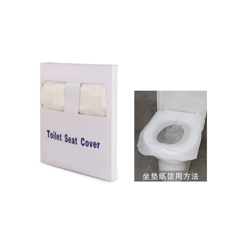 Commercial 1/4 fold flushable fast dissolving pulp disposable toilet seat paper cover for hotel restaurant