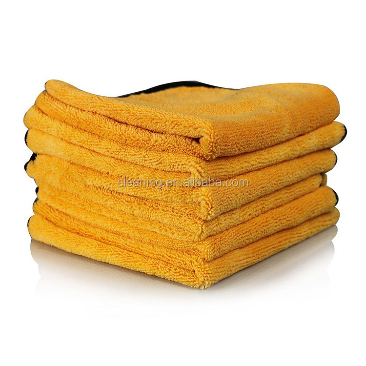 Wholesale car drying microfiber cleaning towels thick terry cloth for detailing