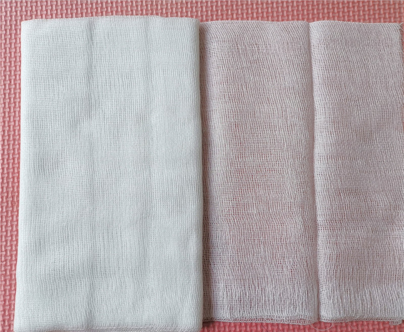 Processed Natural gauze fabric muslin cheese cloth 20*20cm with small piece stitched edge