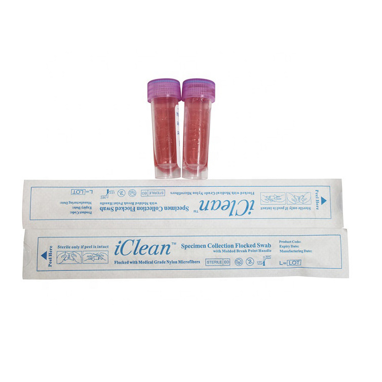 Sample Collecting Nylon Flocked Nasal Swab Collection Kit, Nasopharyngeal Swab with Viral Transport Media