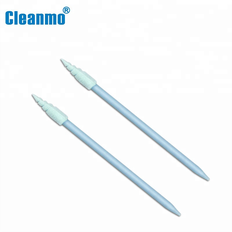 CM-FS751 Spiral Pointed foam cleaning tip OEM injection molding machine cleaning swabs