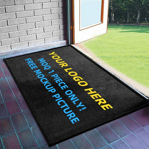 High Color Fastness Nylon Printed Logo Custom Entrance Doormats Rubber Outdoor Indoor Floor Foot Mats Rug Carpet Door Mat