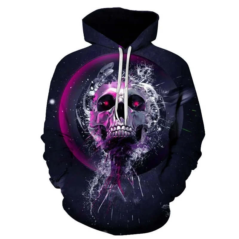 Halloween Skull Flower Girl Hoodies 3d Print Winter Hoodie Unisex Hip Hip Streetwear Harajuku Holiday Classic Mens Pullovers