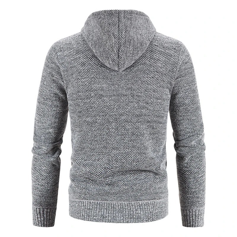 Winter Fashion Thick Cardigan Sweaters For Men Quality Zipper Hooded Knitted Sweater Male Fleece Hoodies Coats Men's Clothing