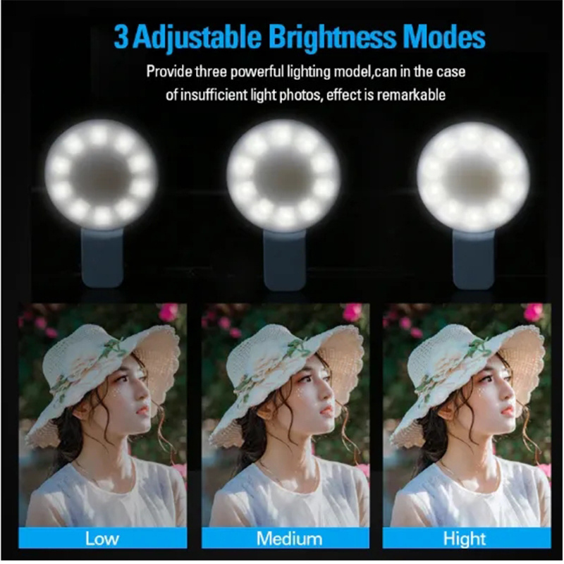 Selfie mobile phone light led ring selfie lens cell phone led lamp usb flash android smartphone