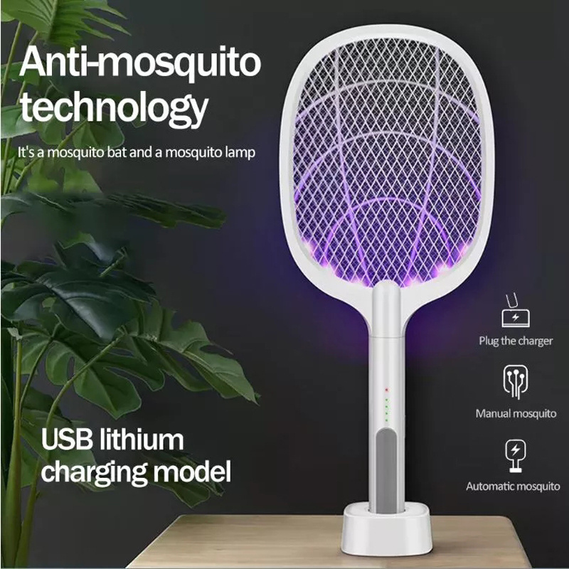 Usb1200 mA charged mosquito killer with UV lamp summer household fly swatter