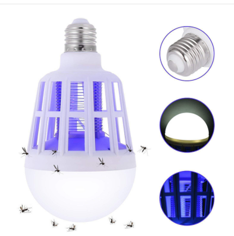 220V E27 UV LED Mosquito kill lamp 15W mosquito kill lamp 2 in 1 mosquito kill lamp bulb