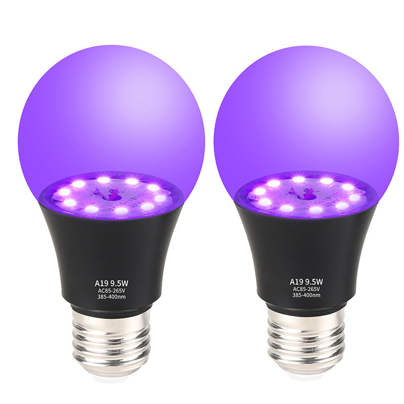 UV LED black light bulb 9W AC 85-265V E26 purple bulb for Christmas Halloween decorative lighting