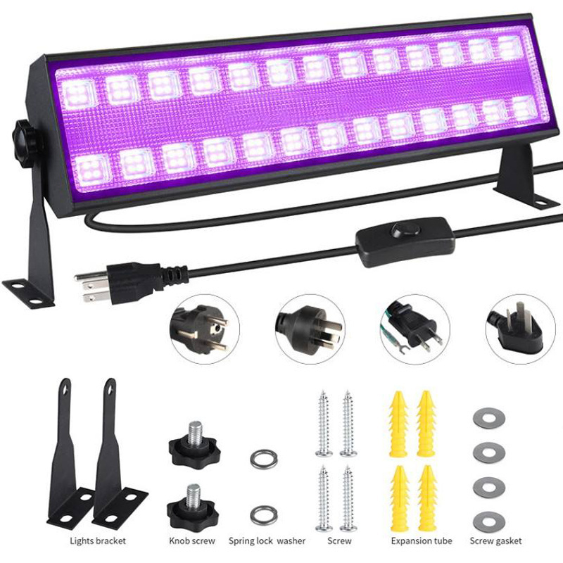 Hot sale UV LED black light wall washers light bar for club party stage lighting flood lamp 100W