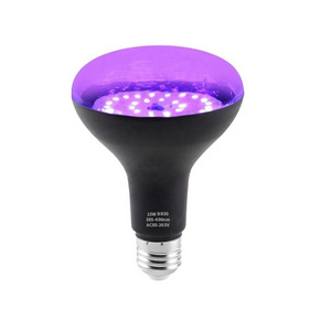 Good sale white UV light BR30 UV purple  flood light bulb UVA 385-400nm E26 E27 Base 15W for holiday lighting