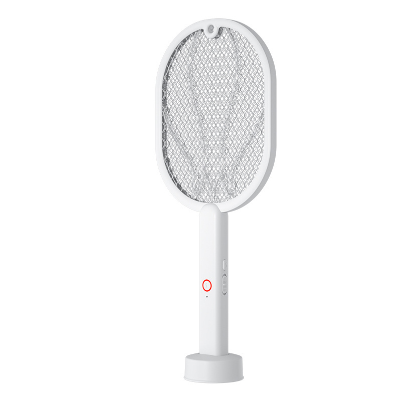 Electric fly swatter rechargeable LED mosquito swatter battery-operated insect zapper