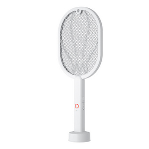 Electric fly swatter rechargeable LED mosquito swatter battery-operated insect zapper