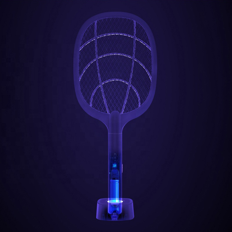 Rechargeable mosquito swatter with torch fly killer trapper bug zapper mosquito racket