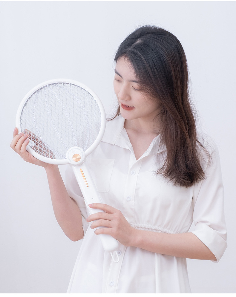 Handheld portable electric mosquito swatter rechargeable bug killer lamp foldable indoor and outdoor