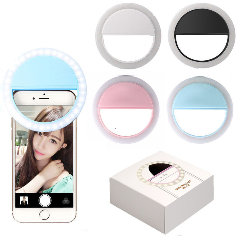 Wholesale hot selling portable rechargeable USB selfie LED ring Light for smart phone