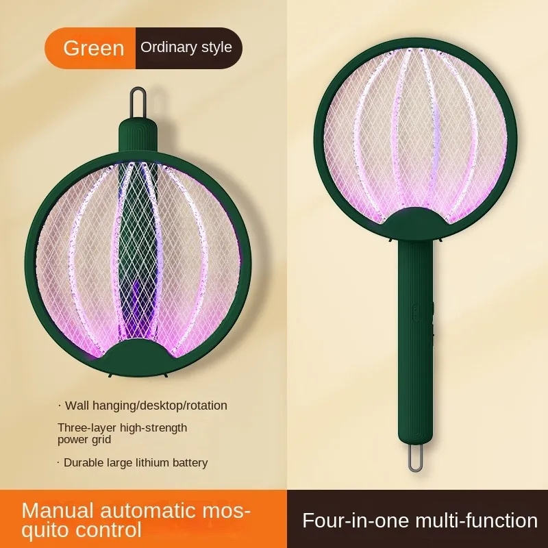 Handheld portable electric mosquito swatter rechargeable bug killer lamp foldable indoor and outdoor