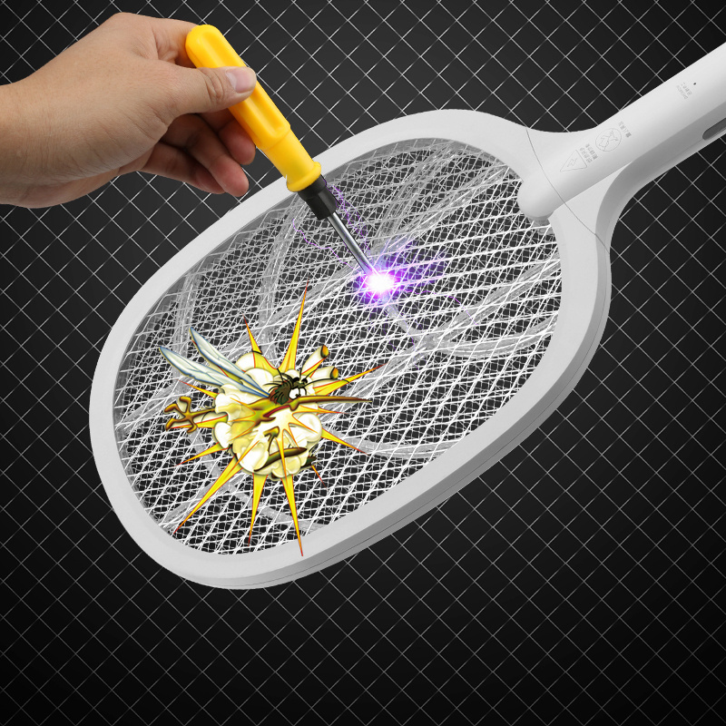 3000V electric fly swatters indoor outdoor bug zapper rackets rechargeable mini electric usb mosquito killer racket