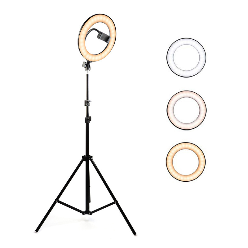 10inch 65w 5500k studio photography photo fill ring box with led light with tripod makeup selfie ring flash light