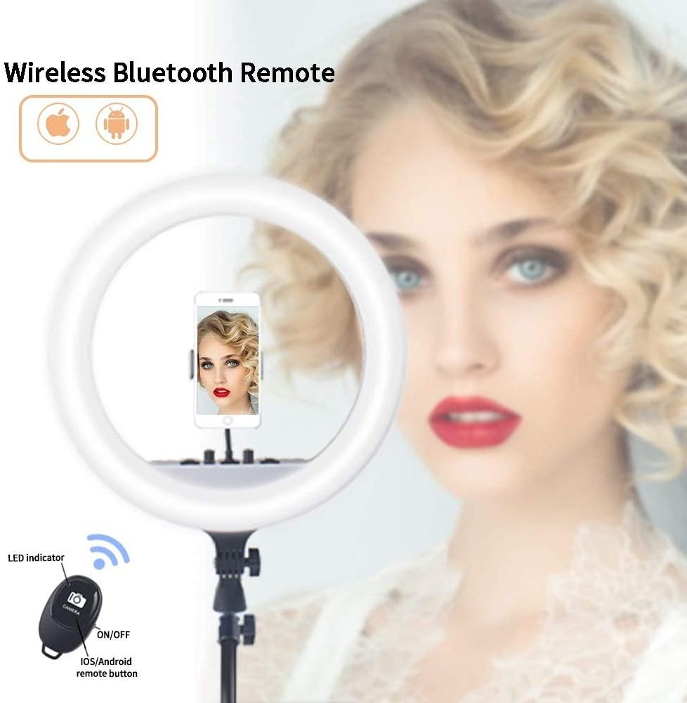 22inch selfie ringlight professional live broadcast streaming beauty photography makeup led round shaped ring light