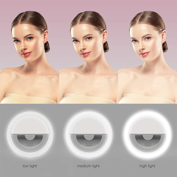 Portable 2023 other innovative mobile phone accessories led ring mini fill light lens selfie flash ring light for smart phone