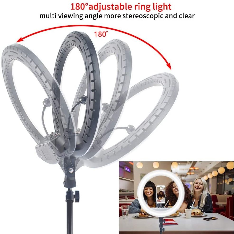 22inch selfie ringlight professional live broadcast streaming beauty photography makeup led round shaped ring light