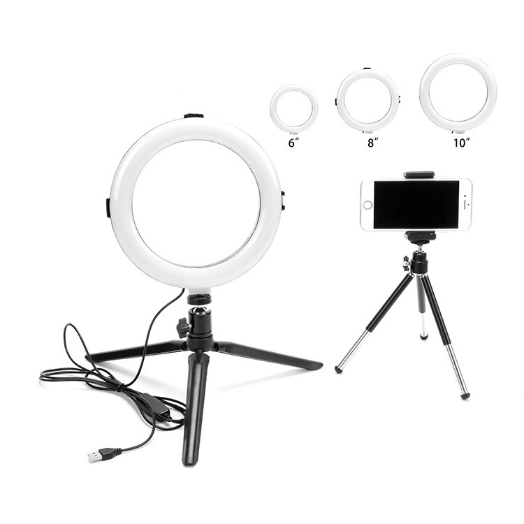 10 inch overhead adjustable ring light photography beauty video studio photo selfie led ring flash light with tripod stand