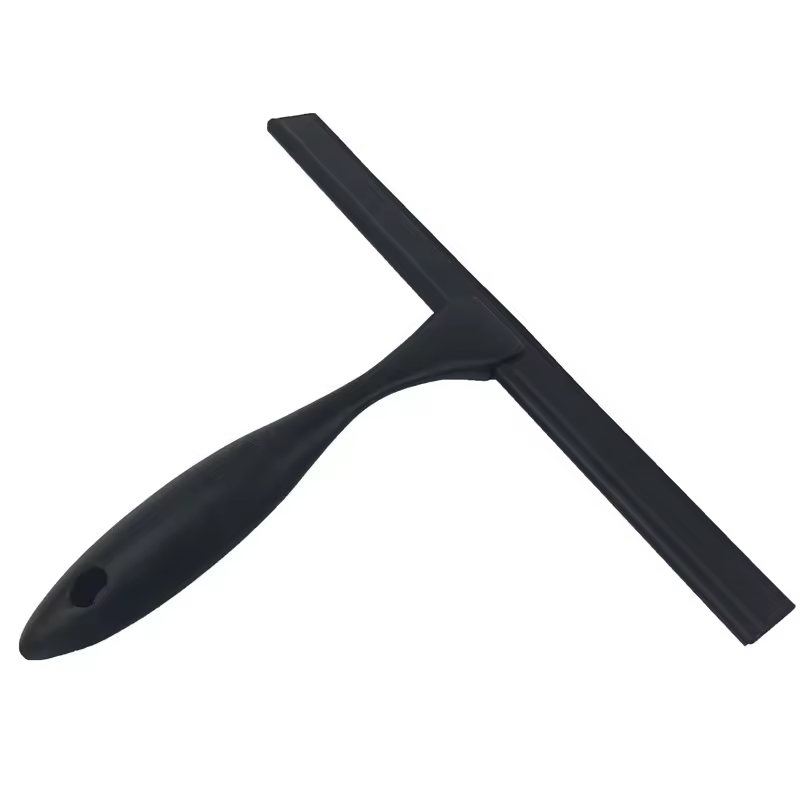 Black stainless steel window glass mirror bathroom car glass silicone window squeegee clean wiper with hook