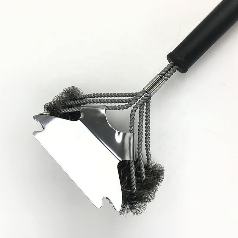 Wholesale stock Effortless, Bristle Free BBQ Grill Cleaning Brush and Stainless Steel bbq grill brush scraper