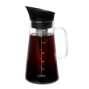 Airtight Cold Brew Iced Coffee Maker  Iced Tea Maker with Spout and Removable Filter