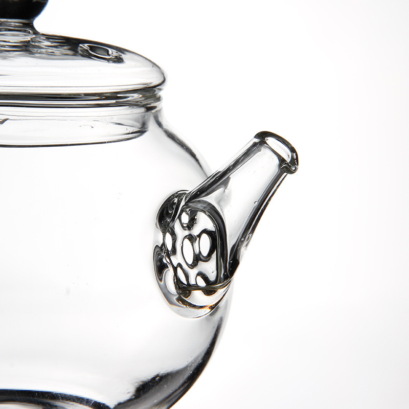 Hot Selling New Design High Borosilicate Glass mini teapot  with Lid