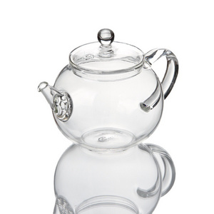 Hot Selling New Design High Borosilicate Glass mini teapot  with Lid