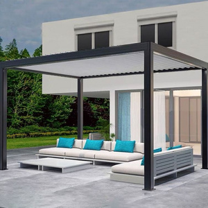 CLEARVIEW Modern Design Automatic Patio Gazebo Motorized Or Electric Louvre Roof Aluminum Waterproof Louver Pergola