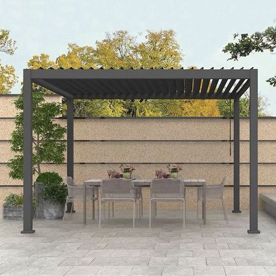 CLEARVIEW Factory Price Waterproof Louvers Outdoor Blade Roof Patio Cover Gazebo Smart Aluminum Pergola Waterproof