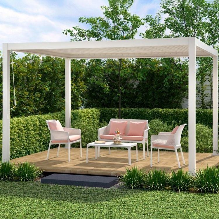 Clearview Aluminium Waterproof Bioclimatic Garden Madera De Aluminio Outdoor Automated Louvered Roof Pergola Manual Pergola